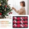 12 Stück Weihnachtskugeln, bruchsicherer Kunststoff, Weihnachtsbaum-Hängekugeln für die Weihnachtsfeier, Hochzeitsdekoration