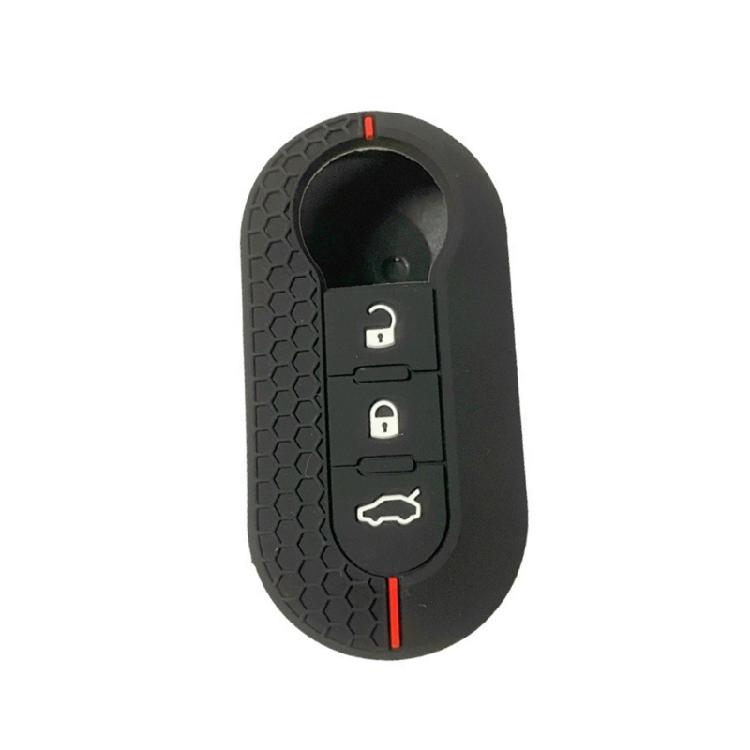 

Waterproof Flexible Stretchable 3 Button Silicone Key Cover Case Protective Shell For 500 500L Flip Style Remote Car Key 1