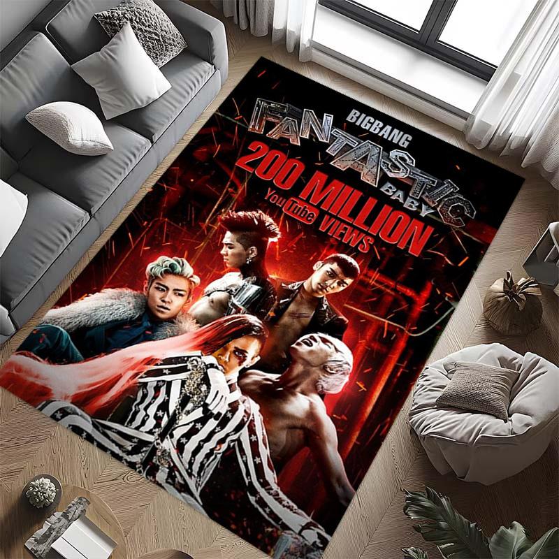 Big Bang: Icons Music Carpet Printing Floor Mats Room Dormitory Decoration Protective Pad