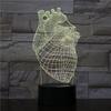 Home Decor Heart Acrylic 3d Illusion Led Table Lamp with Touch Switch Base for Kids Gift Medical Gift 3d Led Night Light