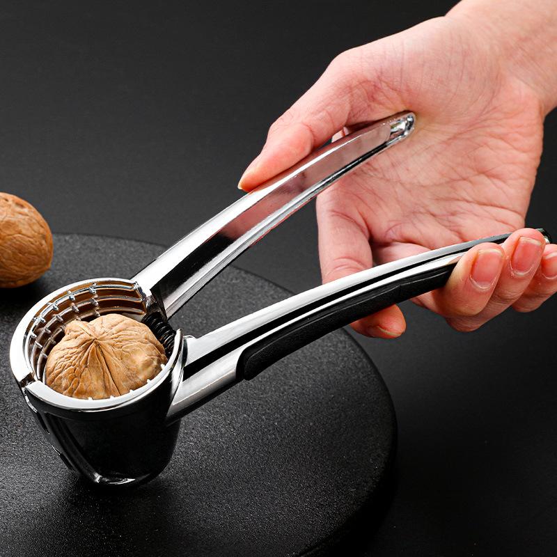 Stainless Steel Manual Nut Cracker Kitchen Gadgets High Quality Walnut Opener 2 Styles with Non-slip Handle for Household