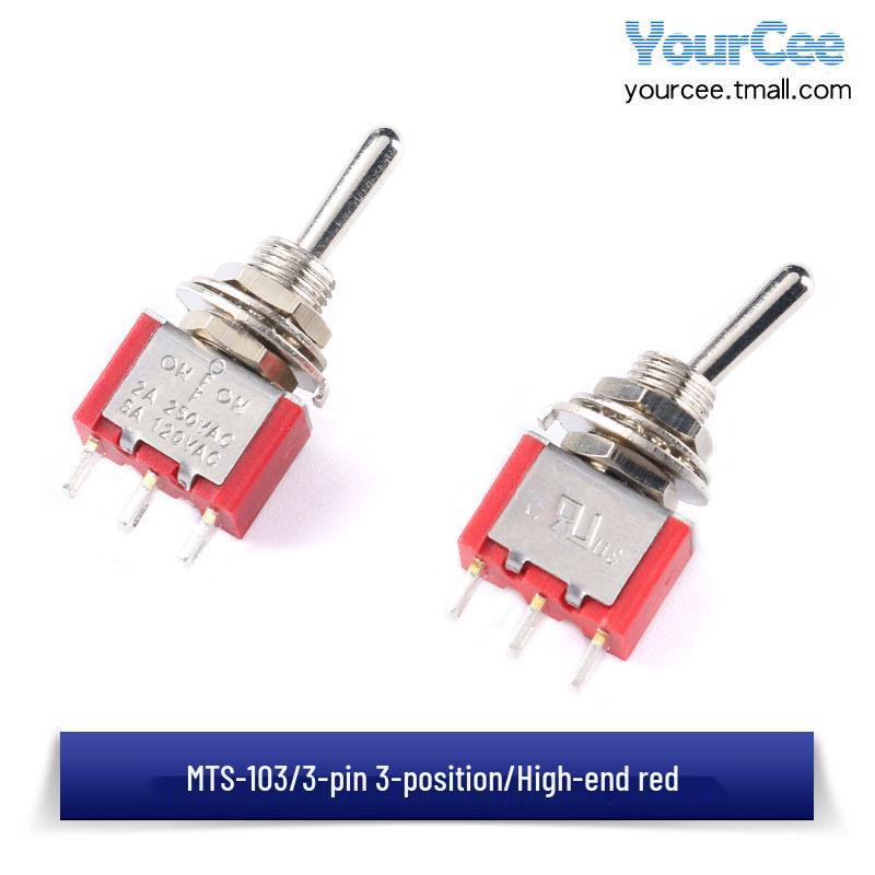 SPDT/DPDT Toggle Switch: 3/6/9/12 Pins, 2/3 Positions, Optional Reset, MTS-103/202