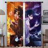 Hanako Kun Partition Kitchen Curtains for Camera Window Curtain for Room 2 Panel Home Interior Curtains Shades Living Blackout