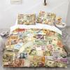 Money Print Duvet Cover KingQueen Size,Dollar Bills with The Portrait of Ben Franklin,Decorative Polyester Bedding Set