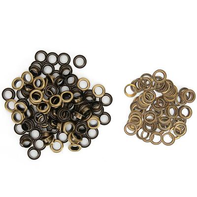 100 Stück 8mm Hohlnieten Bronze Schuhlochniete Handgefertigt Leder Durch Öse Für Schuhe