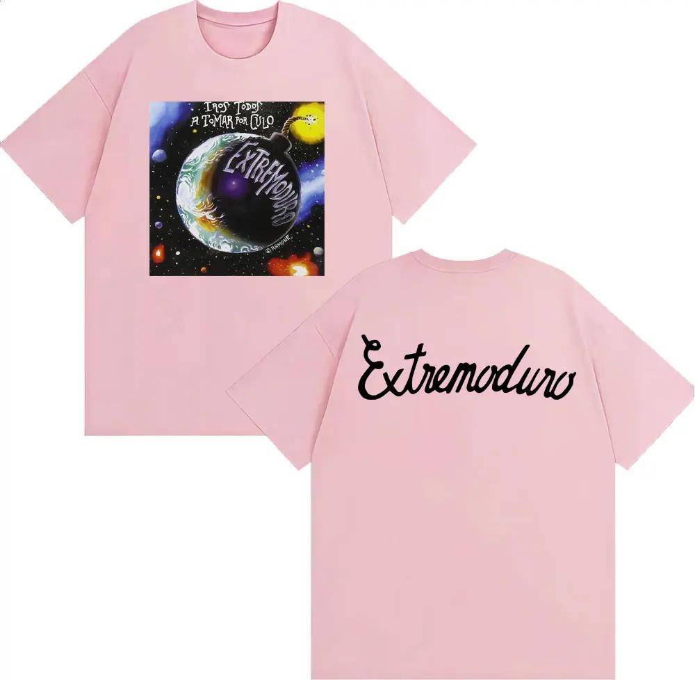 Rock Band EXTREMODURO Tour 2026 Printed T Shirt Mens Clothing Hip Hop Punk Street Tshirts Casual Cotton Short Sleeve Tshirt