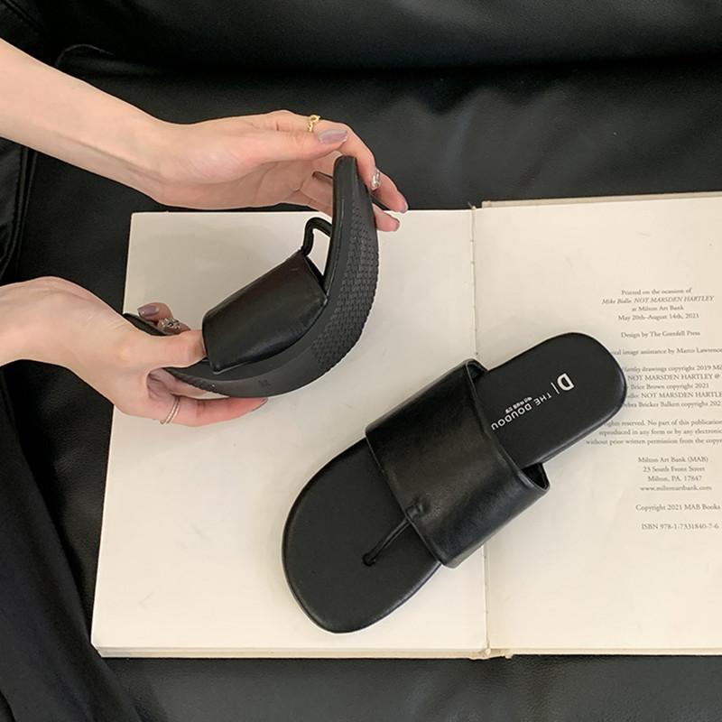 

Fashion Bailamos Summer Simple Women s Slippers Personalized Indoor and Outdoor Versatile Shoes Solid Color Casual Slippers Mujer 39 чёрный