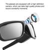 Camera Glasses 4K HD Smart Video Recording Sunglasses with 4 Pairs of Lenses for Hiking Cycling Riding