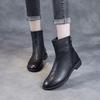 Leather Martin Boots Women's British Style 2026 New Trendy Chelsea Small Short Boots Flat Bottom Pointed Thin Women's Boots