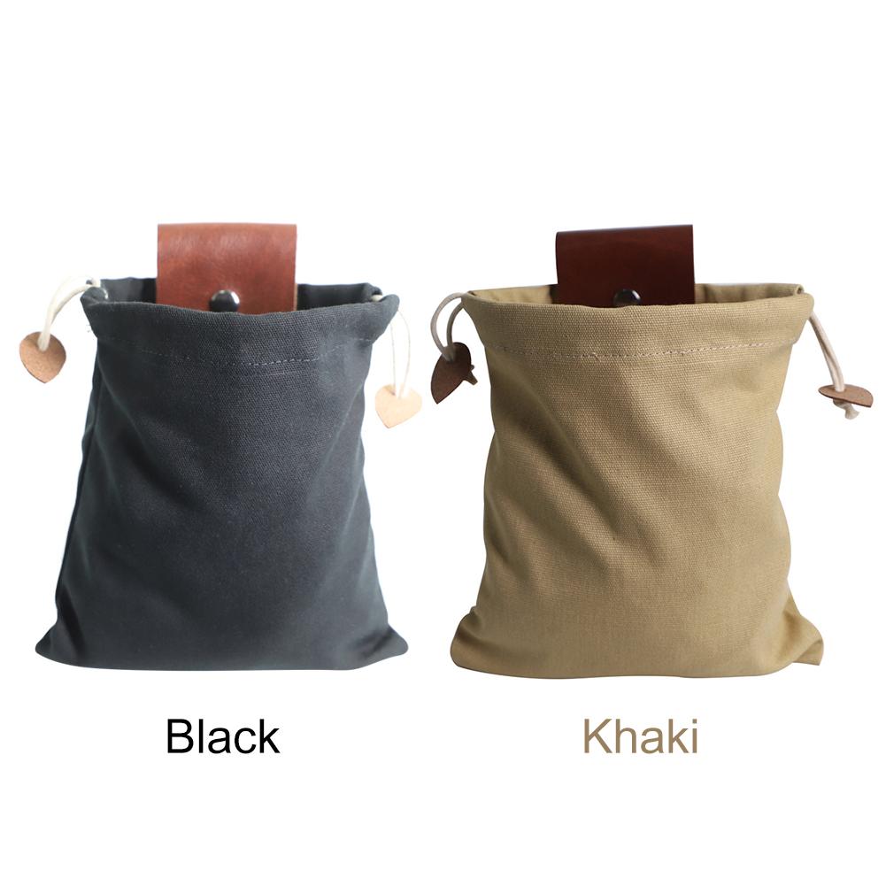 leather and canvas bushcraft bolsa