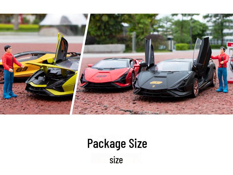 Black Mamba 1/24 Lamborghini Alloy Car Model with Pull Back Action, Sound, Light, and Upper Door Feature.