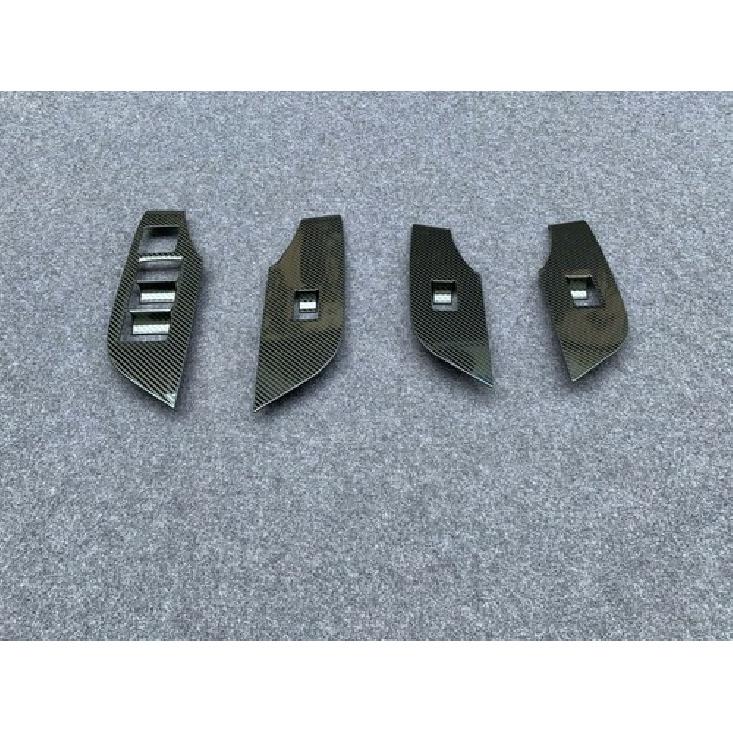 Switch Panel Carbon Fiber Look Window Lift Cover Trim For - Toyota RAV4