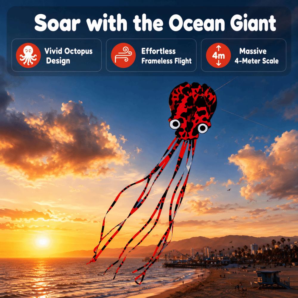 Large Single Line Kite Frameless Soft Animal Kite Durable Outdoor Fun Toy  Beach