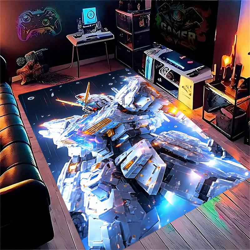 G-Gundam-m Cartoon Robot Gift Carpet Rug for Bedroom Living Room Home Sofa Decoration Kids Game Play Decor Floor Mat