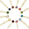December Birthstone Rhinestone Pendant Necklace - European Women's Fashion