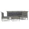 VidaXL Salon de Jardin avec Coussins 6 pcs, Ensemble de Meubles de Terrasse, Mobilier d'Extérieur, Canapé de Patio, Moderne, 3187523