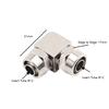 3pcs quick connector kit nickel plated copper pipe fittings straight elbow and tee for easy and firm connection