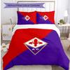 Fiorentina FC Bedrucktes 3-teiliges Bettwäsche-Set Atmungsaktiver Bettbezug mit Kissenbezügen Dekorative Bettwäsche für Schlafzimmer Zuhause
