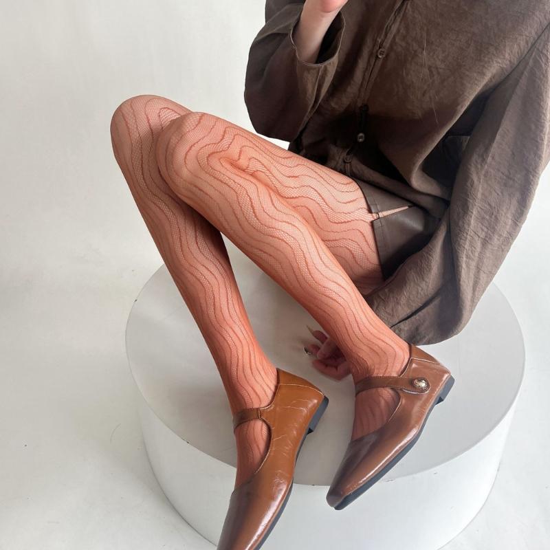 Women Lace Patterned Fishnet Tights High Waist Fishnets Leggings Net Stockings Pantyhose Thigh High Stockings Hosiery