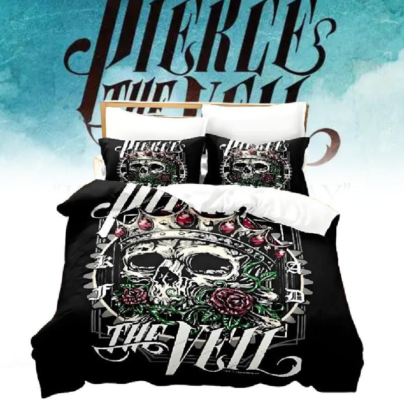 Pierce The Veil 3piece Comforter Cover Set With Cotton Texture For Bedroom