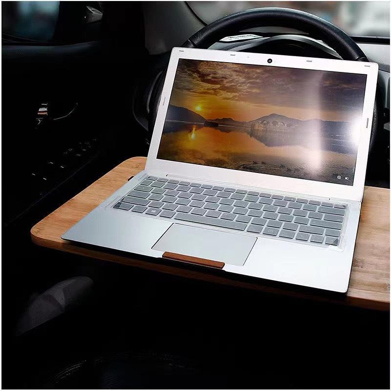 Portable Bamboo Wood Steering Wheel Table: Multi-functional Tray & Desk