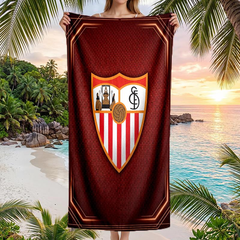 Asciugamano da Spiaggia Sevilla FC ad Asciugatura Rapida in Microfibra Assorbente Portatile da Viaggio per Nuoto