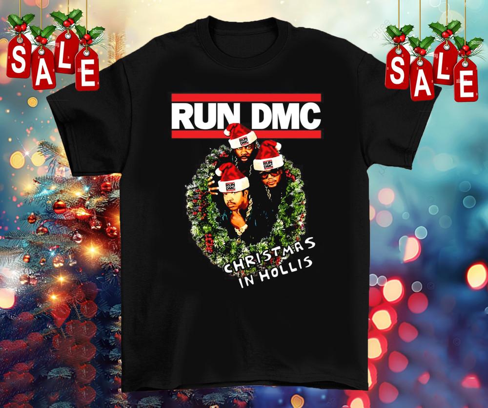 Run DMC Christmas In Hollis Black Unisex TShirt All Size BL2.1116 Unisex T-Shirt L