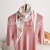Korean Version of Silk Twill Rhombus Scarf Spring and Autumn New Silk Silk Scarf Exquisite Temperament Gift 100% Mulberry Silk Scarf