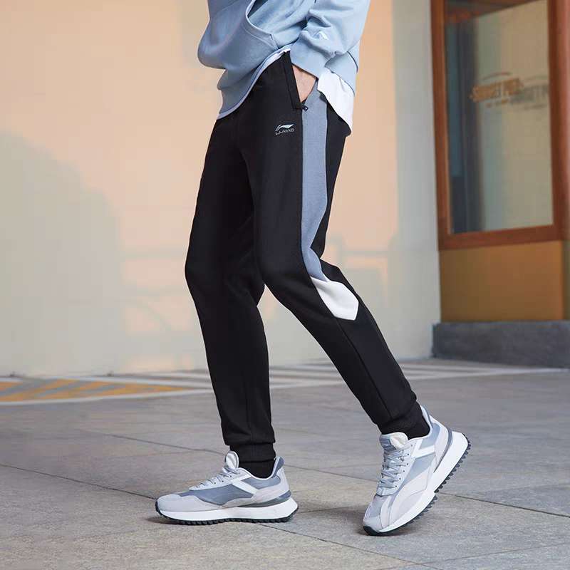 Li Ning Sports Life Collection Knitted Sweatpants Men's Blue AKLSG59-1