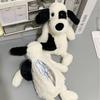 Cute Black White Plush Puppy Pencil Case Cartoon Portable Cosmetic Bag Pencil Bag Storage Bag Stationery Pouch Student Gifts
