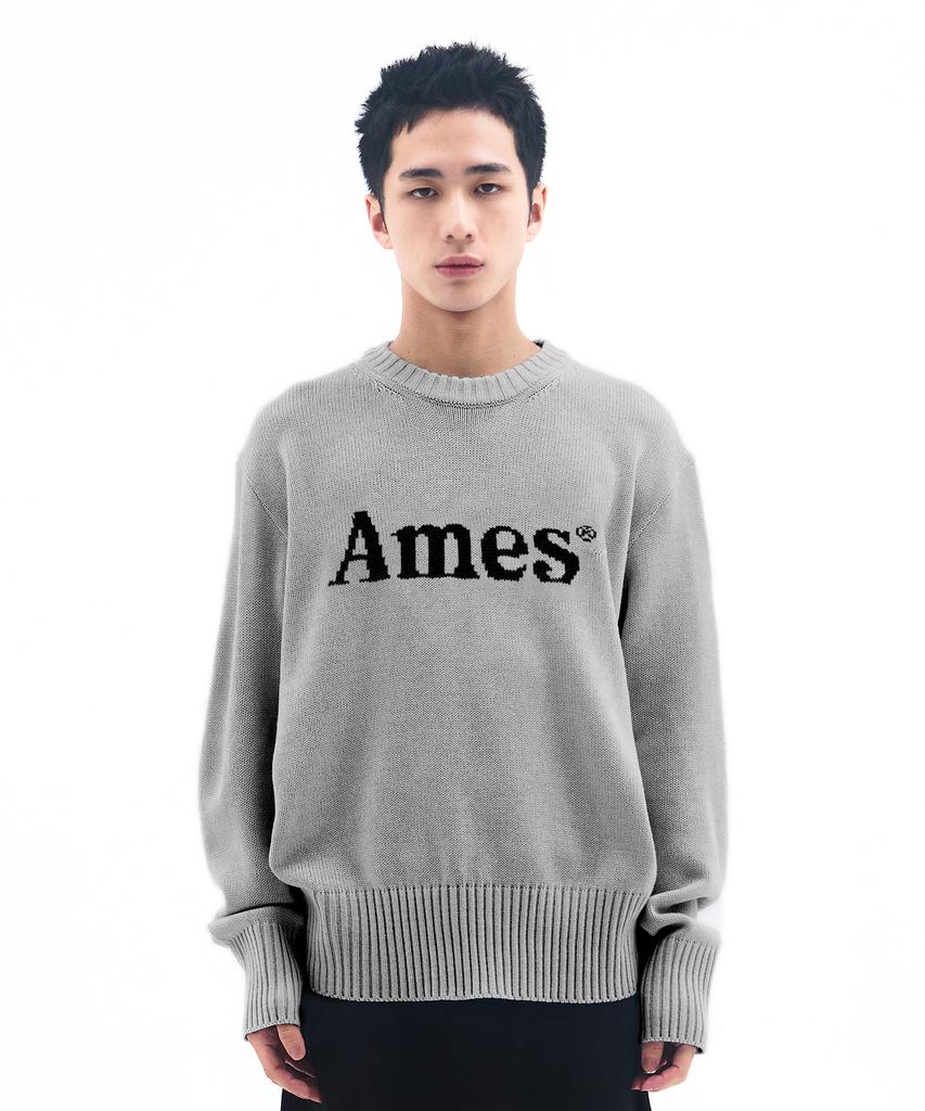 AMES-WORLDWIDE Basic Pullover Knit Gray