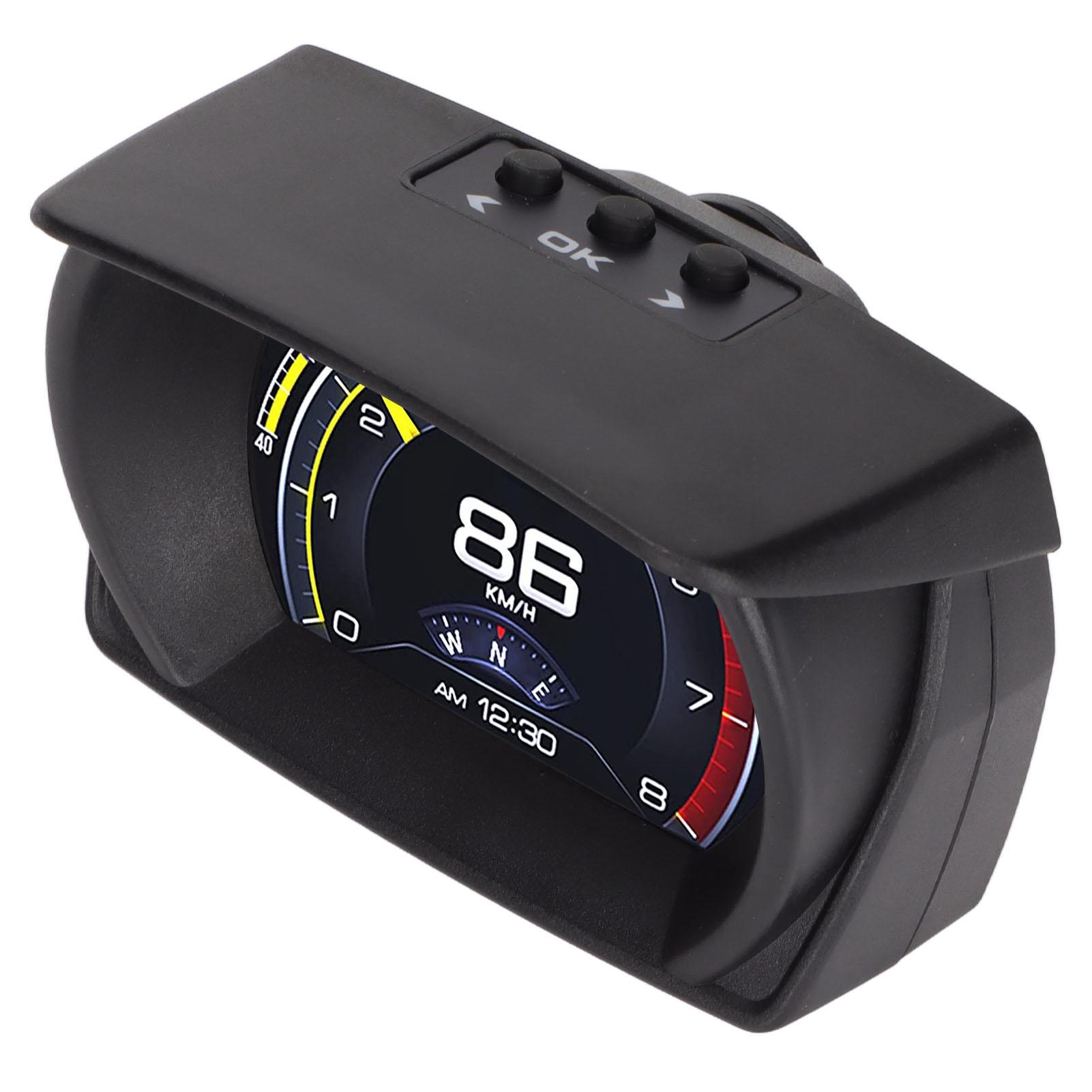 

Черный автомобиль HUD дисплей многофункциональный OBD HUD датчик 9 сигнализация безопасное вождение для OBD II компактный автомобиль