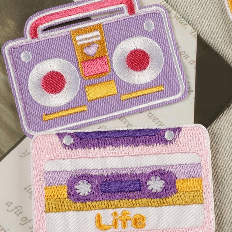 18 Pcs Flower Iron On Patches Applique Patches Roller Skates Repair Patches Speaker Embroidery Patches for Jeans