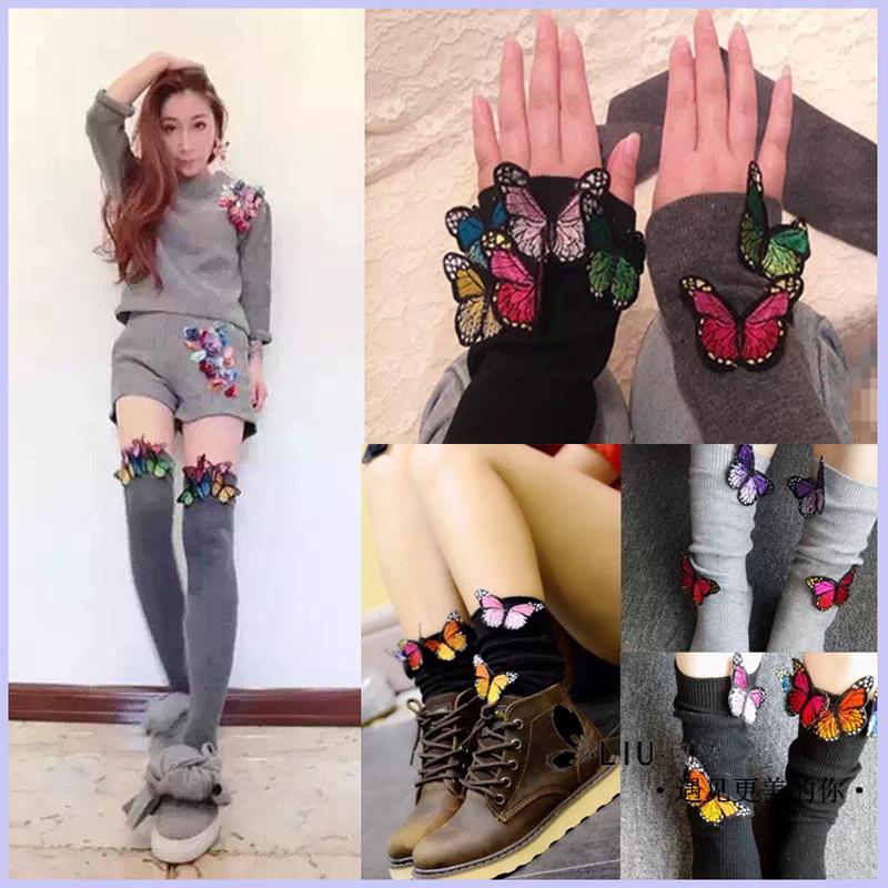 10Pcs Mix Color Embroidery Simulated Butterfly Patches Appliques DlY Accessories