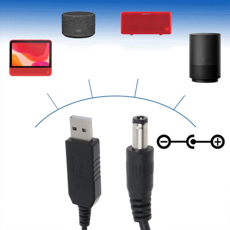 100cm Langes USB auf DC5.5x2.1mm Rundloch Boosterkabel Router Boosterkabel 5V Booster auf 12V Ladekabel