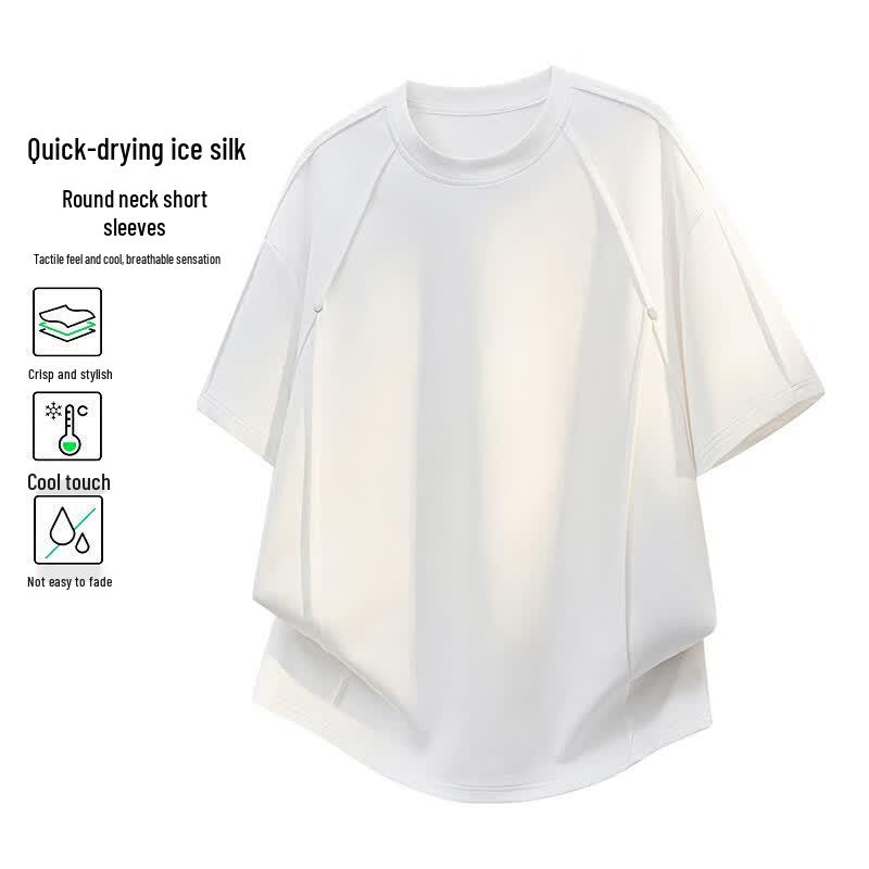 MEDE Men s Minimalist Deconstructed Stitching Loose T-Shirt 3XL