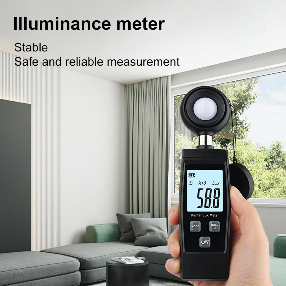 Digital Mini Lux Meter LCD Display Handheld Illuminometer 0-200000 Lux Luminometer High Accuracy Photometer Luxmeter