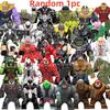 Blind Box Mini Bouwstenen X654 Figuren Grote Goblin Spiderman Iron Man Venom Kapitein Hawk Deadpool Pantser Kerstcadeaus Speelgoed