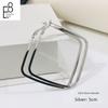 S925 Sterling Silver Simple 2026 New Style Square Hoop Earrings Exaggerated Large Earrings European and American Style Ear Studs