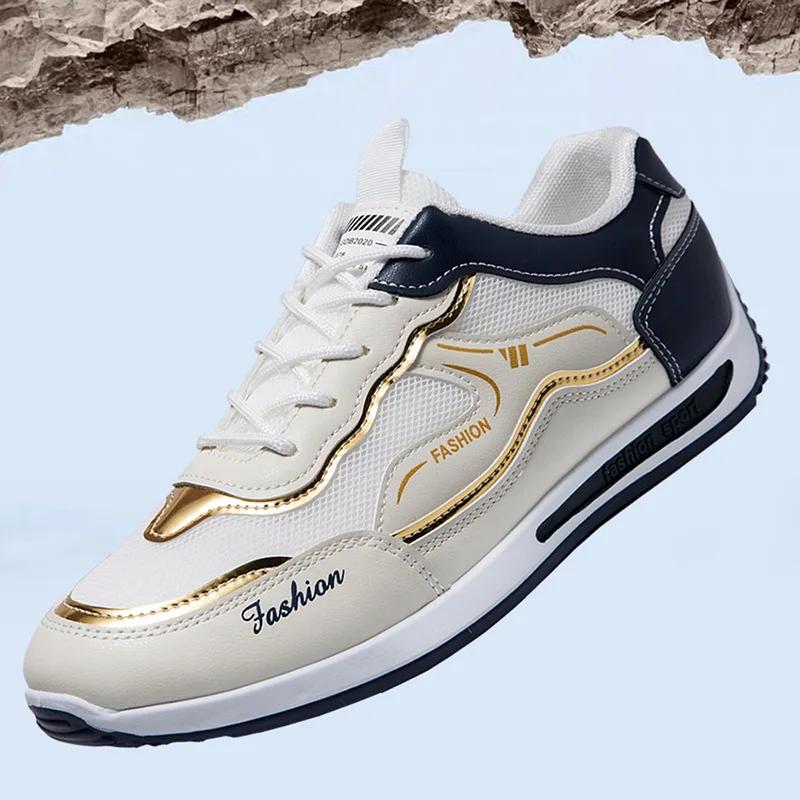 Fashion Sneaker Korean Summer New Shoes Men 2024 Mesh Breathable Comfort Casual Shoes Fashion Versatile Running Shoes Tenis Masculino