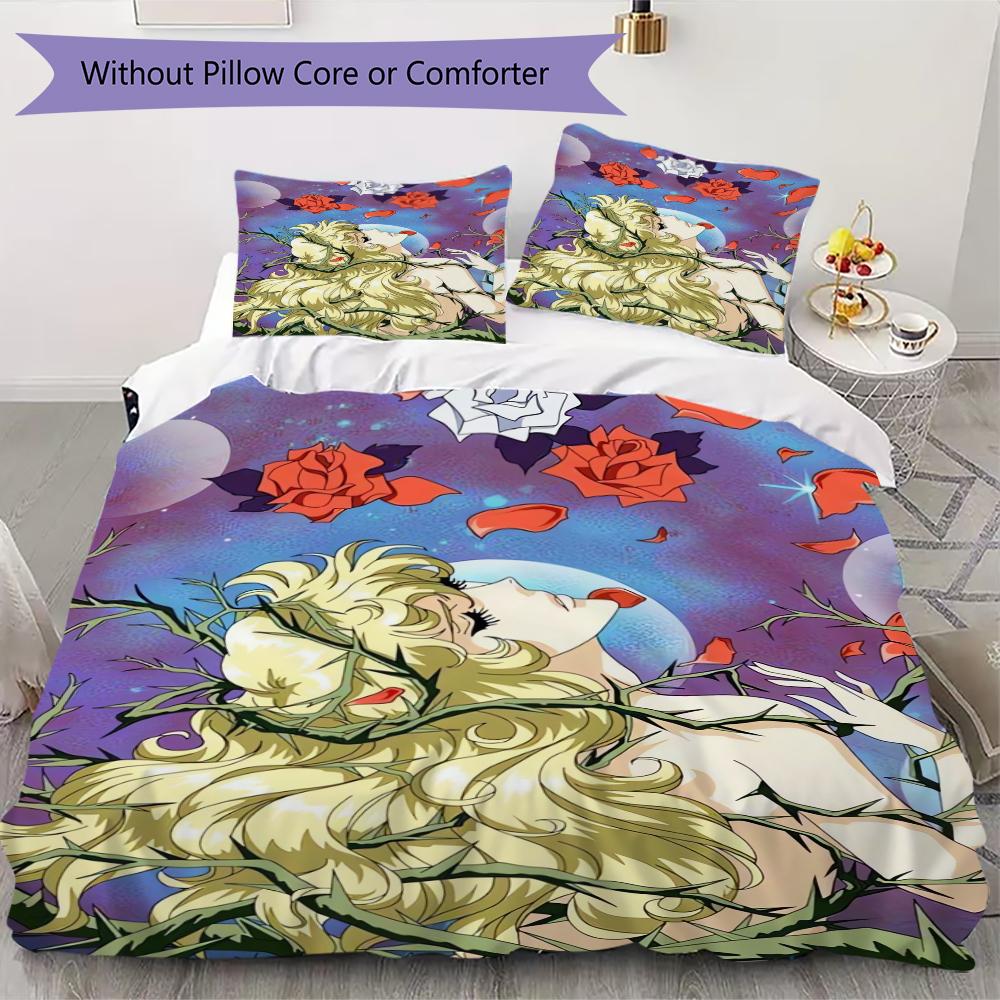 

Versailles Rose Love Pattern Bedding uilt Set uilt Cover Pillowcase Home Decoration Birthday Gift (1 * duvet cover + 2 * pillowcase without core)240 135x200cm
