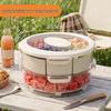 Portable Fruit and Snack Tray with Fresh-Keeping Compartments – Transparent Storage for Outings, Picnics, Camping, and Refrigerator Use