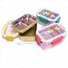 Portable Stainless Steel Lunch Box Double Layer Cartoon Food Container Box Microwave Bento Box for Kids Children Picnic School
