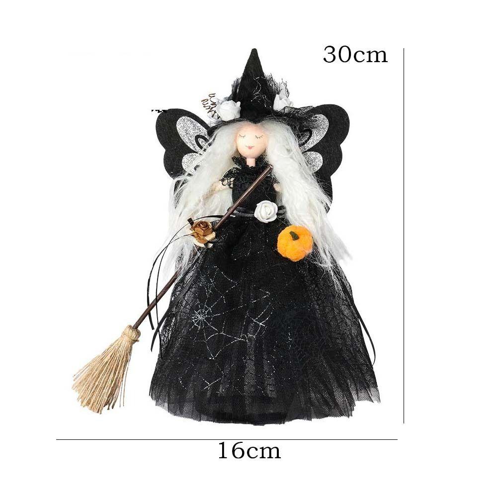 Realistic Halloween Butterfly Witch Doll Cute Halloween Witch Pendant  Atmosphere Props