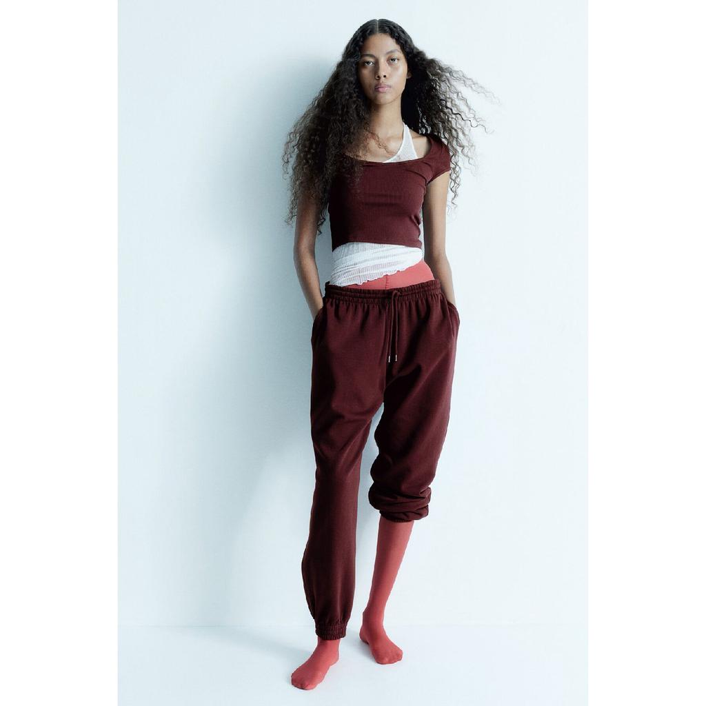 Pantaloni de jogger cu talie înaltă