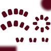 Wine Reds Press On Nail Square Fake Nail Glossy Stick On Nail Full Cover False Nails Acrylic Stick On Nails for Womens