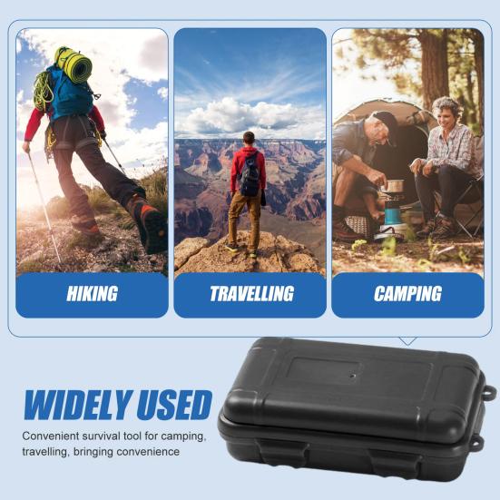 Boîte de rangement extérieure étanche et hermétique aux chocs, grande capacité, taille compacte, conteneur de survie portable, boîte de transport