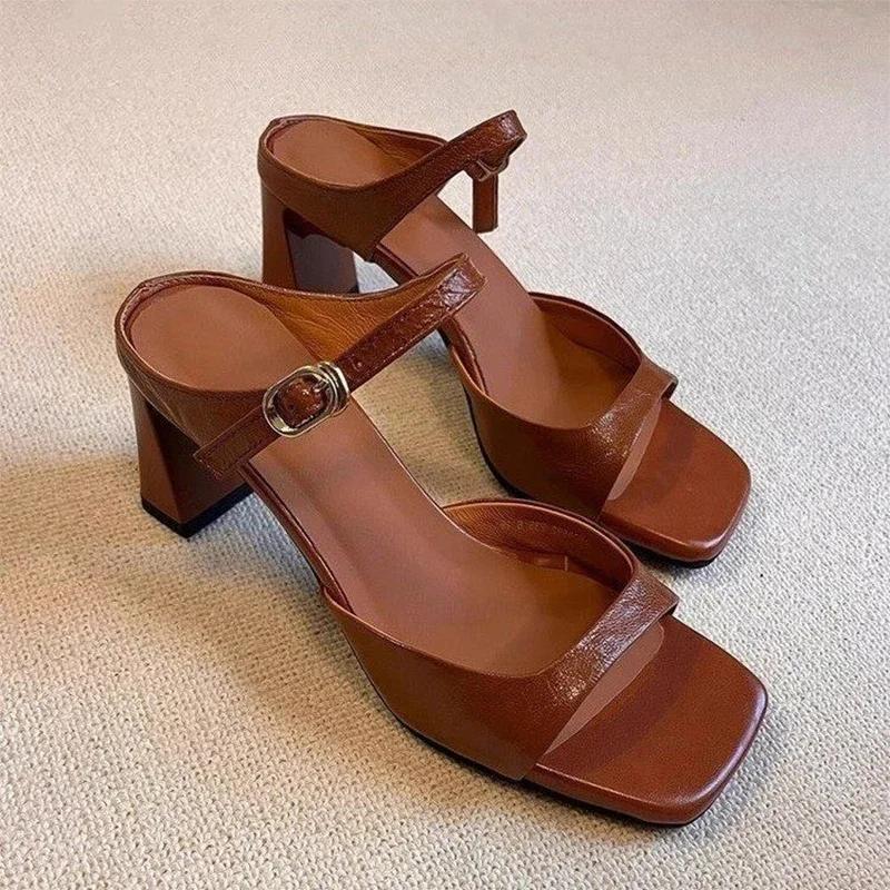 Fashion High Heels Women Slippers Chunky Elegant Heels Shoes Heeled Sandals 2025 Summer Pumps Flip Flops New Party Mujer De Sandalias