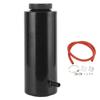 3x7.5in Radiator Coolant Oil Catch Can Overflow Tank Bottle Aluminium Alloy Universal 800ml 27ozBlack