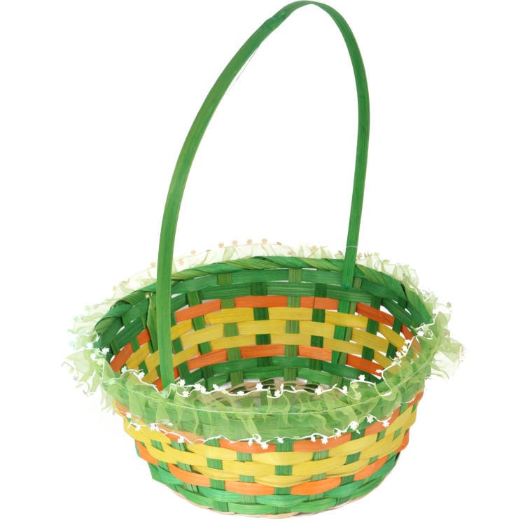 Easter basket with a frill for Easter decoration, diameter 24 cm